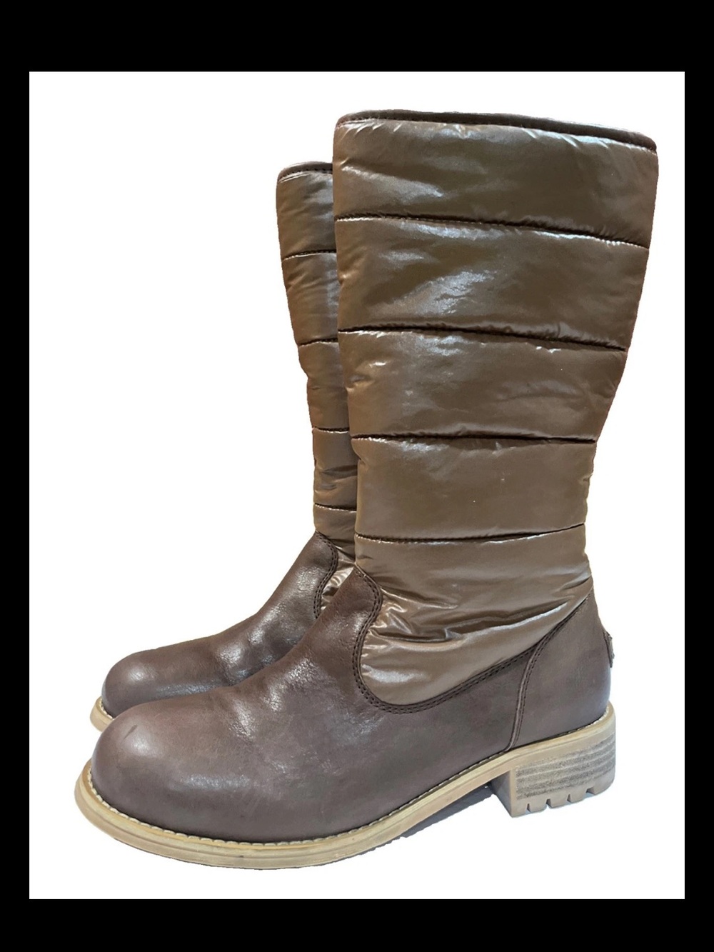 Australia Luxe Collective Brown Quilted Shaft Winter Boots